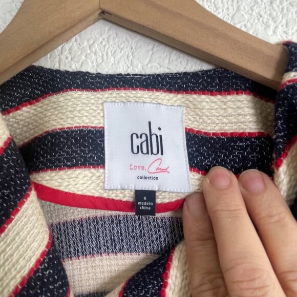 CAbi Love Carol Cruise Jacket | Style 5094 | Women’s Size 6 | Nautical Striped - Picture 4 of 11